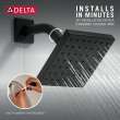 RP101846BL Modern Square Showerhead, Matte Black