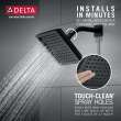RP62283BL Universal Showering Components Single-Setting Raincan Shower Head, Matte Black
