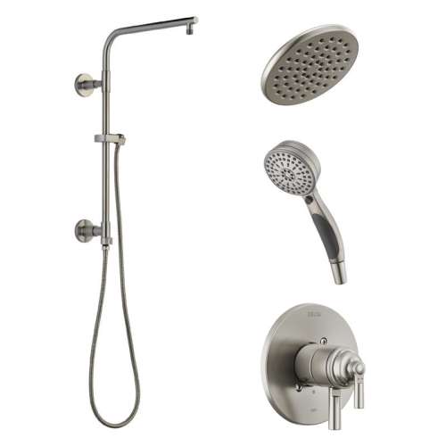 KSH-T17094-52433-SS Linden Round Emerge Shower Faucet Kit, Brushed Stainless