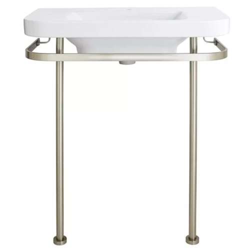 33-in Console Legs Only, in Brushed Nickel