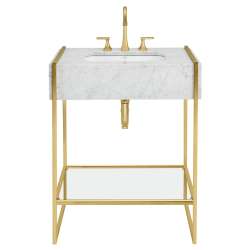 Belshire(R) 30 in. Console Legs with Glass Shelf, Satin Brass, D21065000.427