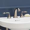 Widespread Bathroom Faucet with Lever Handles, in Platinum Nickel