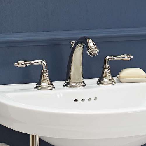 Widespread Bathroom Faucet with Lever Handles, in Platinum Nickel