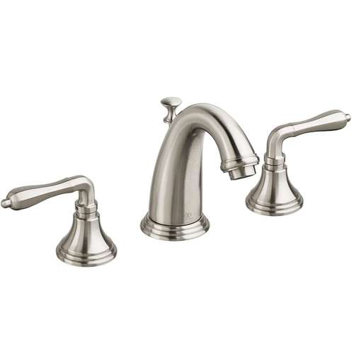 Widespread Bathroom Faucet with Lever Handles, in Brushed Nickel