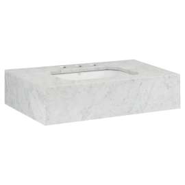 Belshire® 30 in. Carrara Marble Console Top, 3 Hole, D19080003.550, D19080003.550