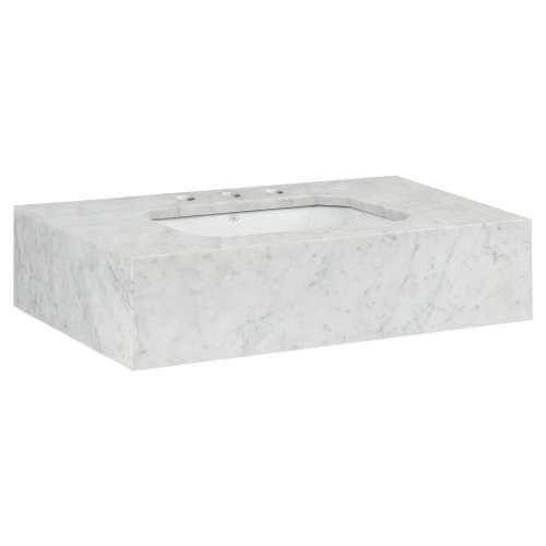Belshire® 30 in. Carrara Marble Console Top, 3 Hole, D19080003.550, D19080003.550
