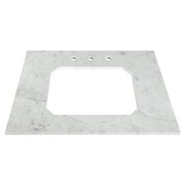 Belshire® 30 in. Carrara Marble Vanity Top, 3 Hole, D19090003.550, D19090003.550