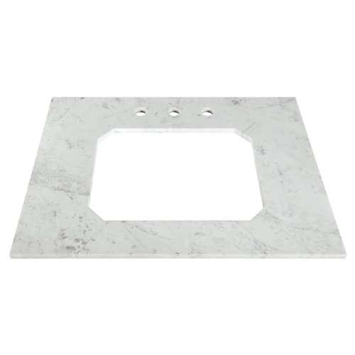 Belshire® 30 in. Carrara Marble Vanity Top, 3 Hole, D19090003.550, D19090003.550