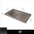 DXV® Modulus 36 in. Sink, 3-Hole, D21045036LH08.415, D21045036LH08.415