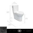 Equility® One-Piece Chair Height Elongated Toilet with Seat, D22690A109.415, D22690A109.415