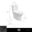 Equility® One-Piece Dual Flush Chair Height Elongated Toilet with Seat, D22690A200.415, D22690A200.415