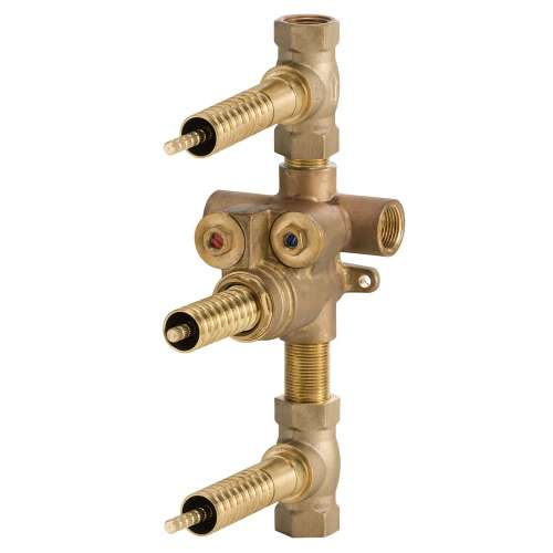 3-Handle Thermostatic Rough Valve with 2 Volume Controls, D35005532.191, D35005532.191