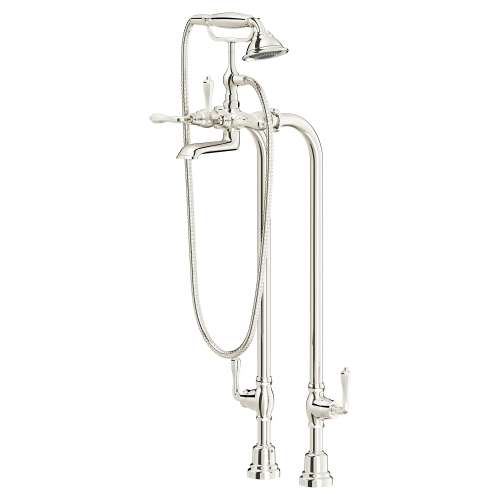 Traditional Floor Mount Bathtub Filler with Hand Shower and Lever Handles, D3510195C.150, D3510195C.150