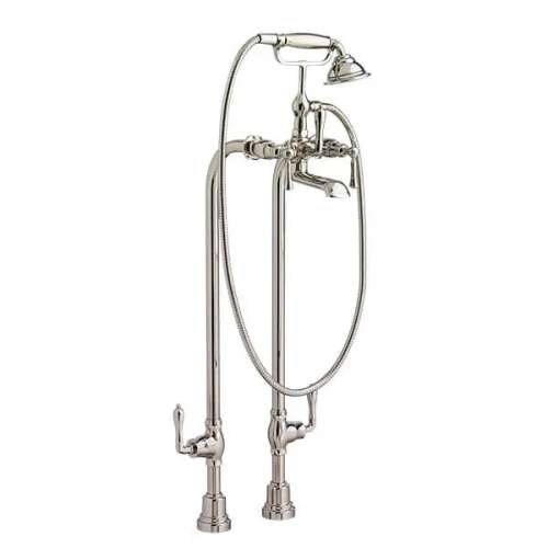 Transitional Floor Mount Bathtub Filler with Hand Shower and Lever Handles, D3510295C.150, D3510295C.150