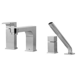 Equility® Single Handle Deck Mount Bathtub Faucet with Hand Shower and Lever Handle, D3510990C.100, D3510990C.100