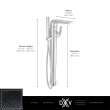 DXV® Modulus Single Handle Floor Mount Bathtub Filler with Hand Shower and Lever Handle, D35120951.243, D35120951.243