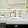 Oak Hill® 2-Handle Widespread Bathroom Faucet with Cross Handles, D35155840.144, D35155840.144
