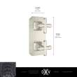 Belshire® 2-Handle Thermostatic Valve Trim Only with Cross Handles, D35170528.144, D35170528.144