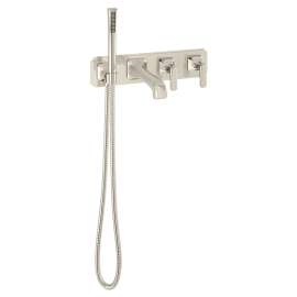 Belshire® 2-Handle Wall Mount Bathtub Faucet with Hand Shower and Lever Handles, D35170980.150, D35170980.150