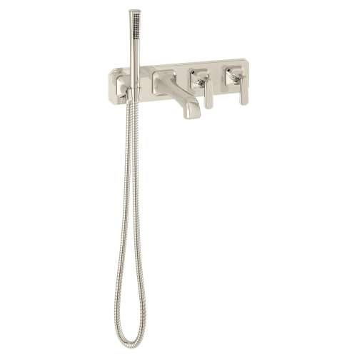 Belshire® 2-Handle Wall Mount Bathtub Faucet with Hand Shower and Lever Handles, D35170980.150, D35170980.150