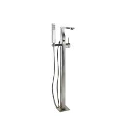 Equility® Square Floor Mount Bathtub Filler with Hand Shower and Lever Handle, D3590090C.144, D3590090C.144
