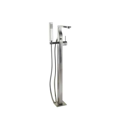 Equility® Square Floor Mount Bathtub Filler with Hand Shower and Lever Handle, D3590090C.144, D3590090C.144