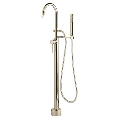 Equility® Round Floor Mount Bathtub Filler with Hand Shower and Lever Handle, D3590197C.150, D3590197C.150