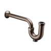 Decorative P-trap, in Carbon Bronze