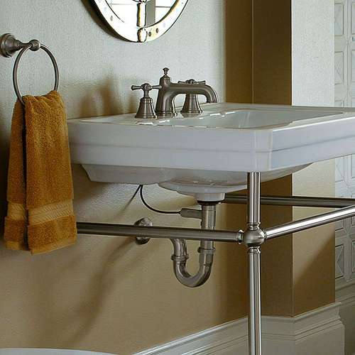 Decorative P-trap, in Brushed Nickel