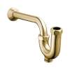 Decorative P-trap, in Satin Brass