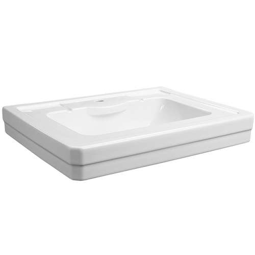 28-in Lavatory - Single Faucet Hole, in Canvas White