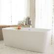 Slim Freestanding Soaking Tub, in Canvas White