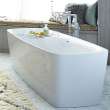 Slim Freestanding Soaking Tub, in Canvas White