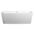 Slim Freestanding Soaking Tub, in Canvas White