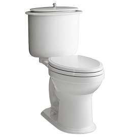 Two-Piece Elongated Toilet, in Canvas White