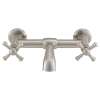 Wall Mount Bathroom Faucet with Cross Handles, in Brushed Nickel