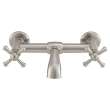 Wall Mount Bathroom Faucet with Cross Handles, in Brushed Nickel