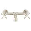 Wall Mount Bathroom Faucet with Cross Handles, in Platinum Nickel