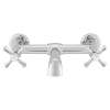 Wall Mount Bathroom Faucet with Cross Handles, in Polished Chrome