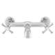 Wall Mount Bathroom Faucet with Cross Handles, in Polished Chrome