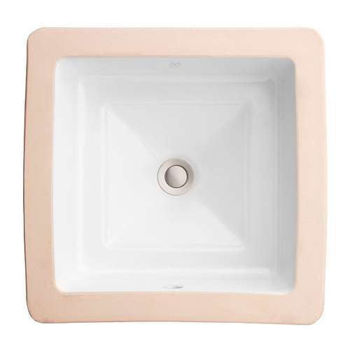 Grande Square Under Counter Bathroom Sink, in Canvas White