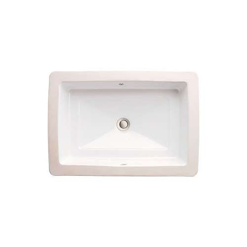 Petite Rectangle Under Counter Bathroom Sink, in Canvas White