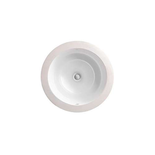 Petite Round Under Counter Bathroom Sink, in Canvas White