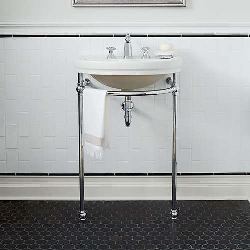 Console Sink, in Canvas White / Polished Chrome