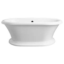 Freestanding Soaking Tub, in Canvas White