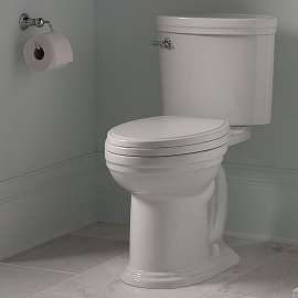 Two-Piece Elongated Toilet, in Canvas White