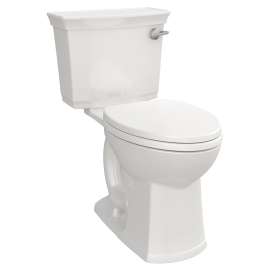 Two-Piece Elongated Toilet with Right-Hand Trip Lever, in Canvas White