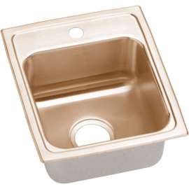 LR1316-CU Antimicrobial Copper Single Bowl Top Mount Sink
