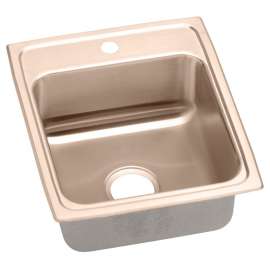 LR1522-CU Antimicrobial Copper Single Bowl Top Mount Sink
