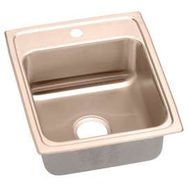 LRAD152255-CU Antimicrobial Copper Single Bowl Top Mount Sink